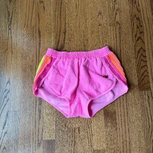 5 Stripe Jogger Short - Neon Pink/Yellow - size xs